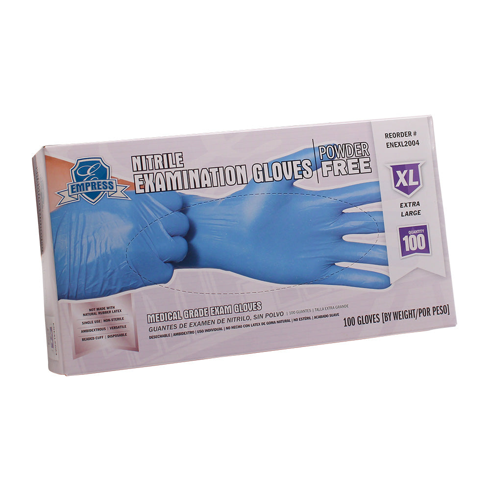 Exam Grade Nitrile Glove Blue Powder Free Extra Large