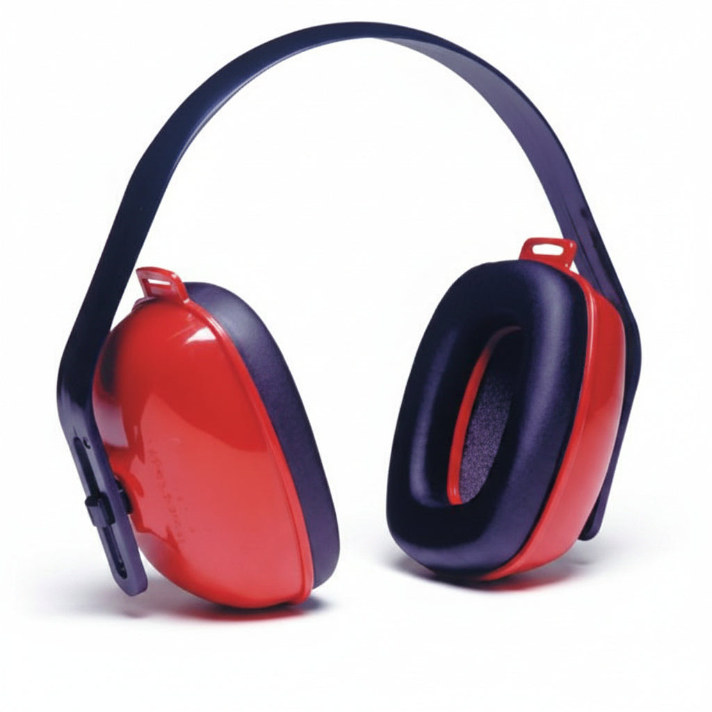 QM24PLUS NRR 25 dB Black/Red Multiple-Position Headband Earmuff
