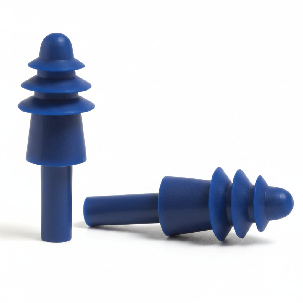 AirSoft Blue Thermoplastic Elastomer Corded Reusable Earplugs NRR 27 dB