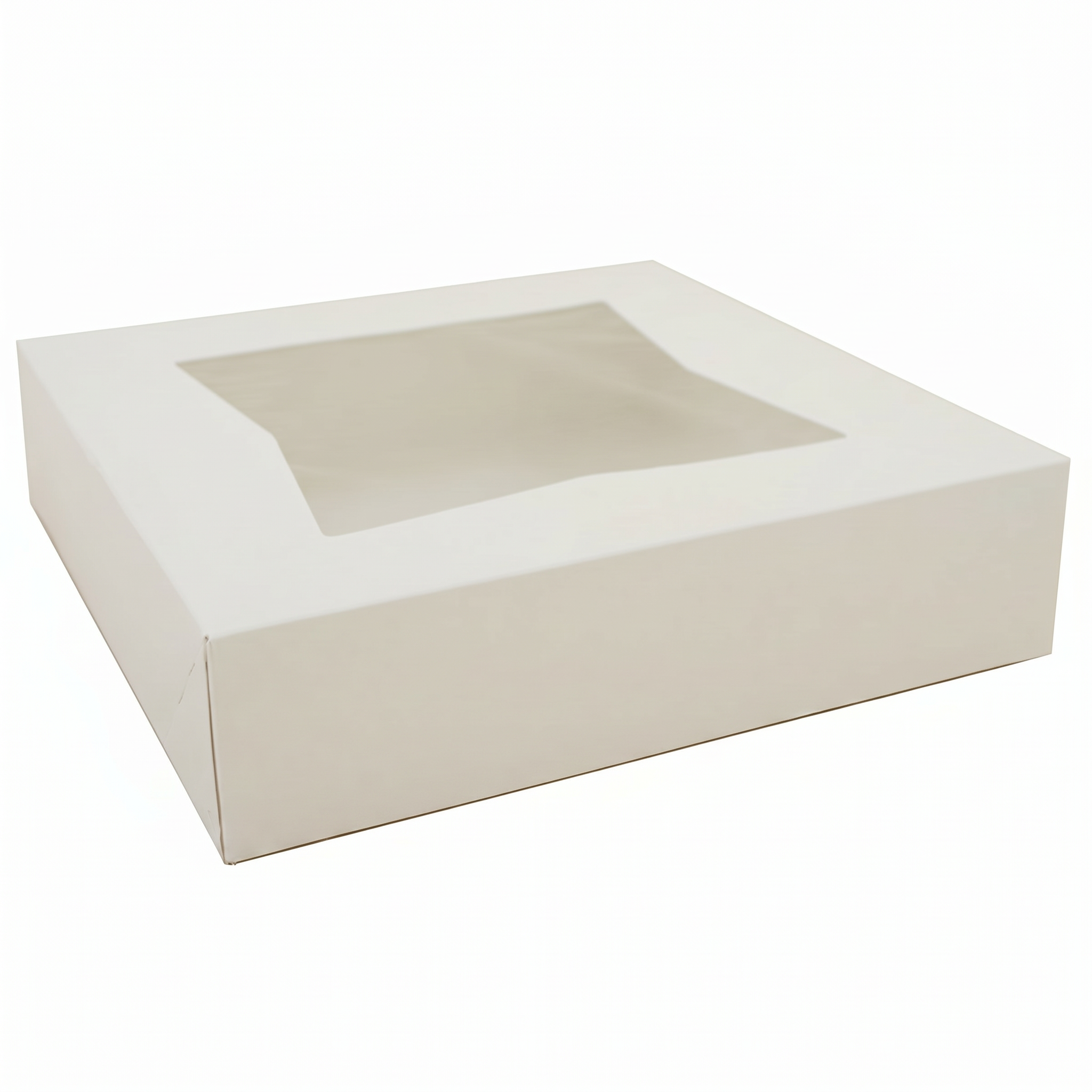 White Bakery Box with Clear Window Lid